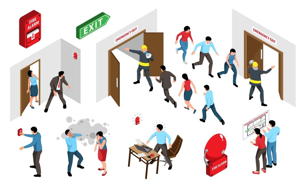 Evacuación de emergencia y seguridad